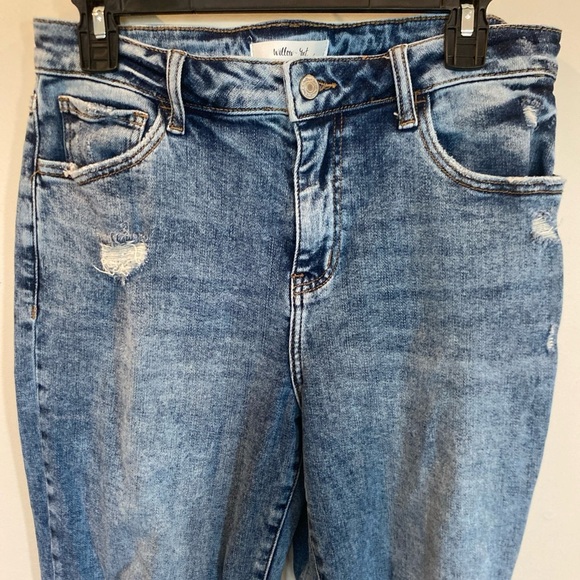 Willow & Root Wide Leg Distressed Jeans Size 28 - Picture 2 of 7